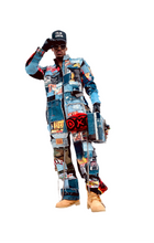 Load image into Gallery viewer, Patchwork Icons Jumpsuit