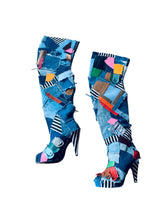 Load image into Gallery viewer, Mixed Print Patchwork Boots
