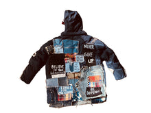 Load image into Gallery viewer, Never Give Up Patchwork Puffer Coat
