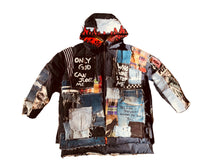 Load image into Gallery viewer, Never Give Up Patchwork Puffer Coat