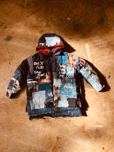 Load image into Gallery viewer, Never Give Up Patchwork Puffer Coat
