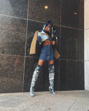 Load image into Gallery viewer, Cropped Patchwork Blazer