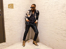 Load image into Gallery viewer, Black Patchwork Bomber Jacket