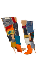 ColorBlock Patchwork Boots