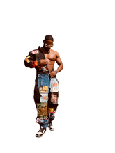 Load image into Gallery viewer, Patchwork Biker Jumpsuit
