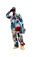 Patchwork Icons Jumpsuit