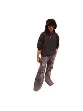 Load image into Gallery viewer, Black Villain Patchwork Flared Jeans
