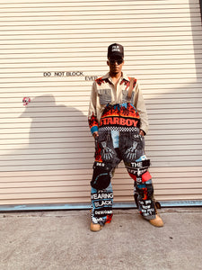 Starboy Patchwork Overalls