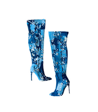 Load image into Gallery viewer, Flashy Patchwork Denim Boots
