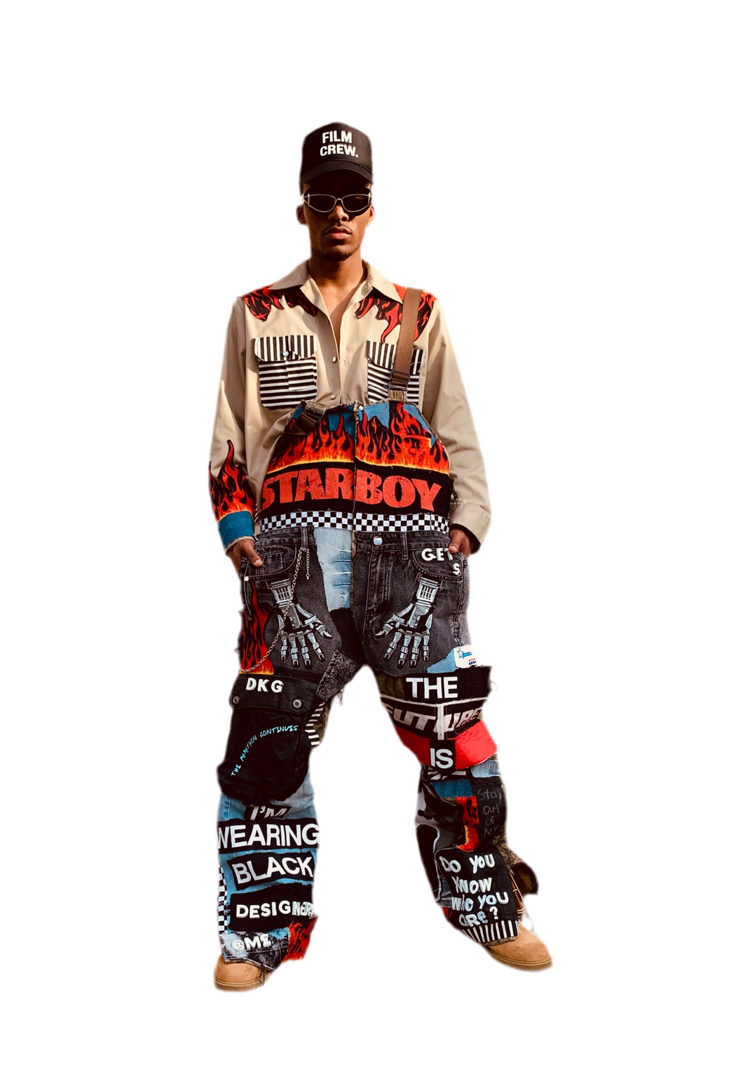 Starboy Patchwork Overalls