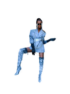 Flashy Metallic Thigh high Boots