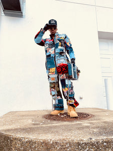Patchwork Icons Jumpsuit