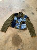 Cropped Patchwork Blazer