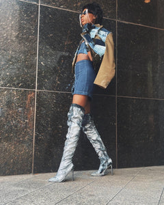 Cropped Patchwork Blazer