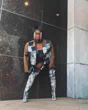 Load image into Gallery viewer, Cropped Patchwork Blazer
