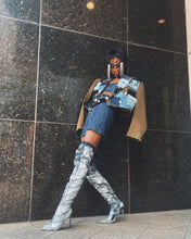 Load image into Gallery viewer, Cropped Patchwork Blazer

