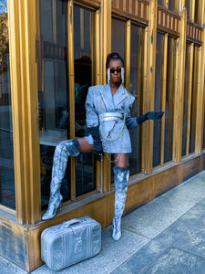 Flashy Metallic Blazer