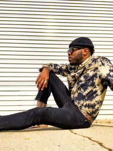 Icy Splashed Button Up