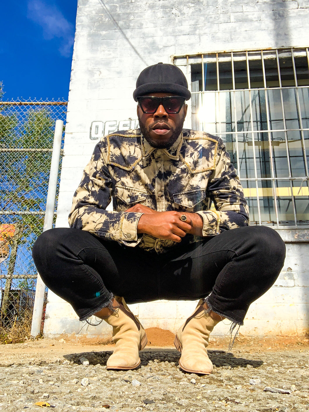 Icy Splashed Button Up