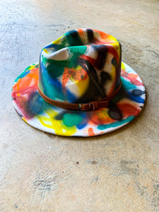 Spray-painted Fedora