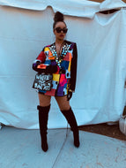 The World is Watching Patchwork Blazer