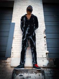 Vintage Splashed Velvet Jumpsuit