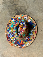 Load image into Gallery viewer, Drip Paint Wide Brim Fedora hat
