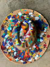 Load image into Gallery viewer, Drip Paint Wide Brim Fedora hat
