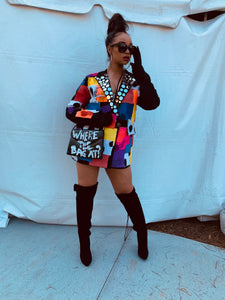 The World is Watching Patchwork Blazer