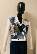 Cropped Patchwork Blazer