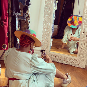 Hand-painted Wide Brim Fedora
