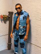 Patchwork Puffer Vest
