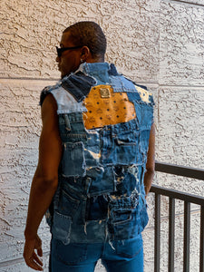 Patchwork Puffer Vest