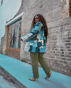 Patchwork Money Blazer