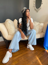 Load image into Gallery viewer, Black Denim Patchwork Bucket Hat
