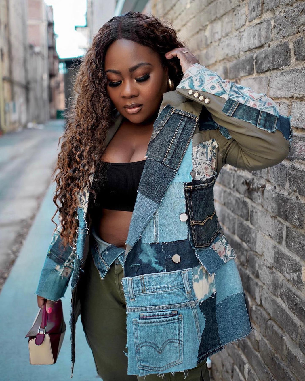 Patchwork Money Blazer